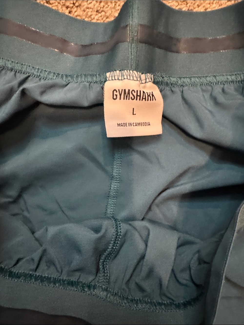 Gymshark Teal Athletic Running Shorts for Women - Picture 3 of 3
